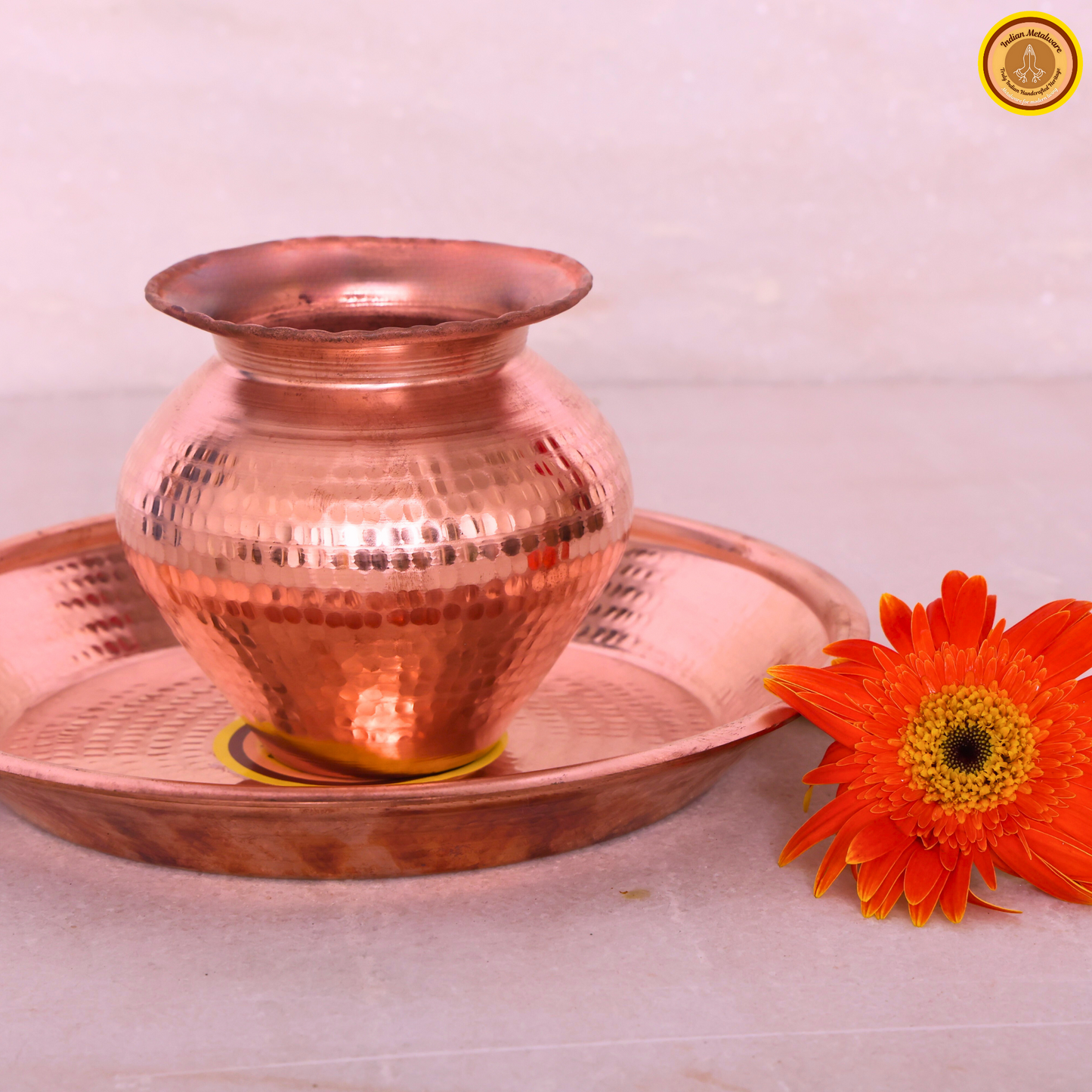 Traditional Copper Puja Set (Gadva & Tamhan Combo)