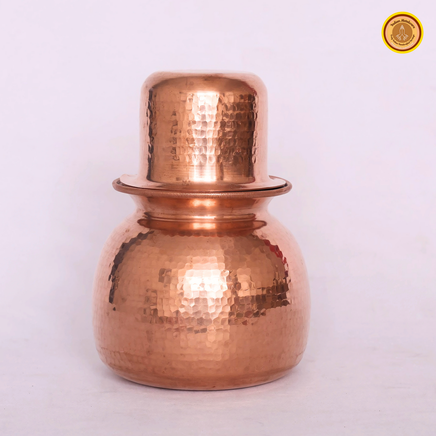 Copper lota (round water vessel)