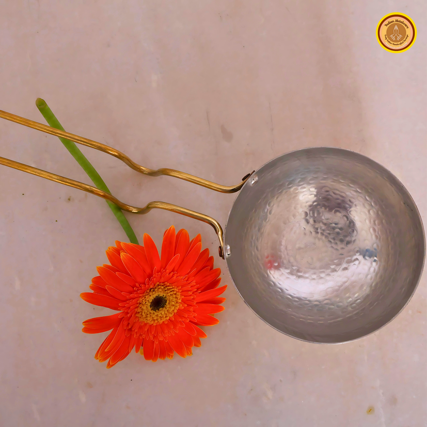 Brass tadka pan, tin coated