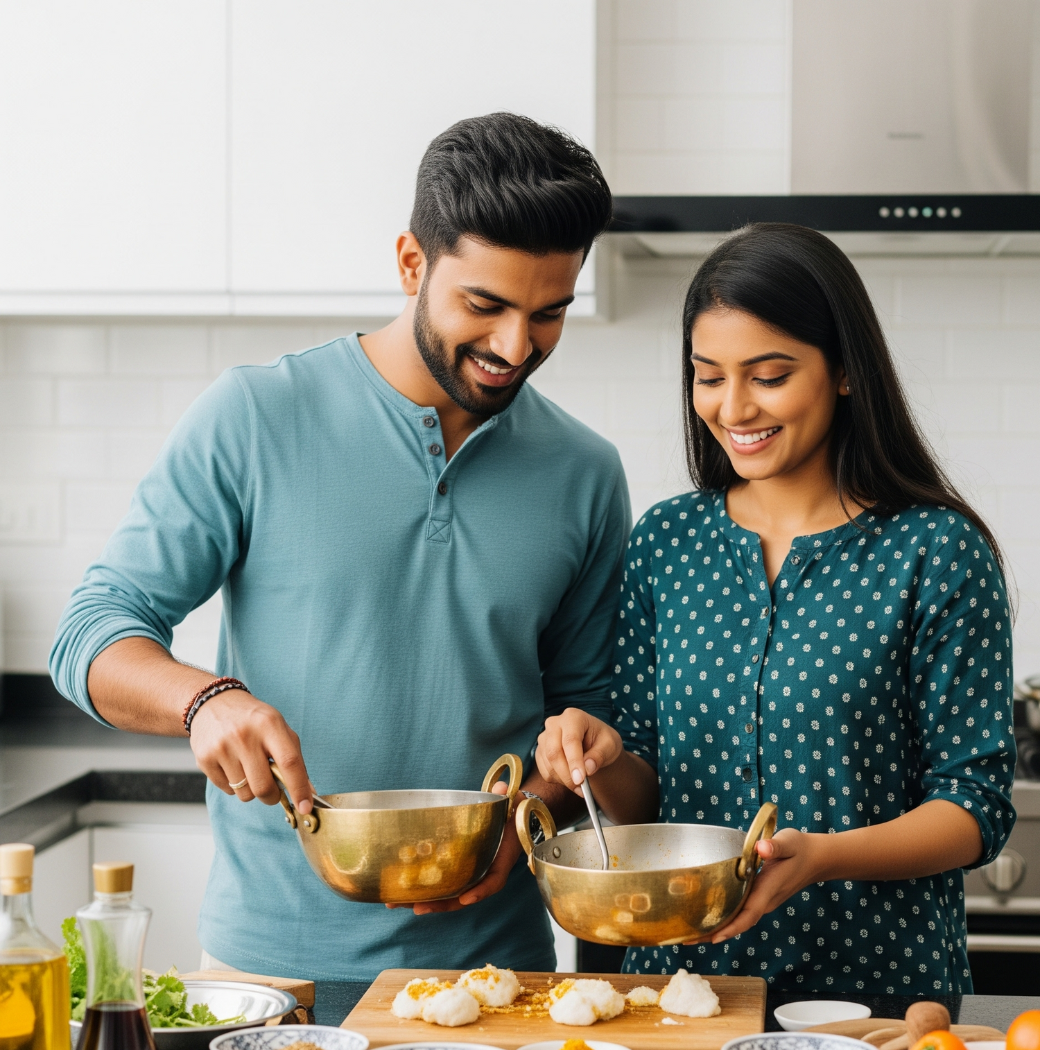Brass cookware by Indian Metalware