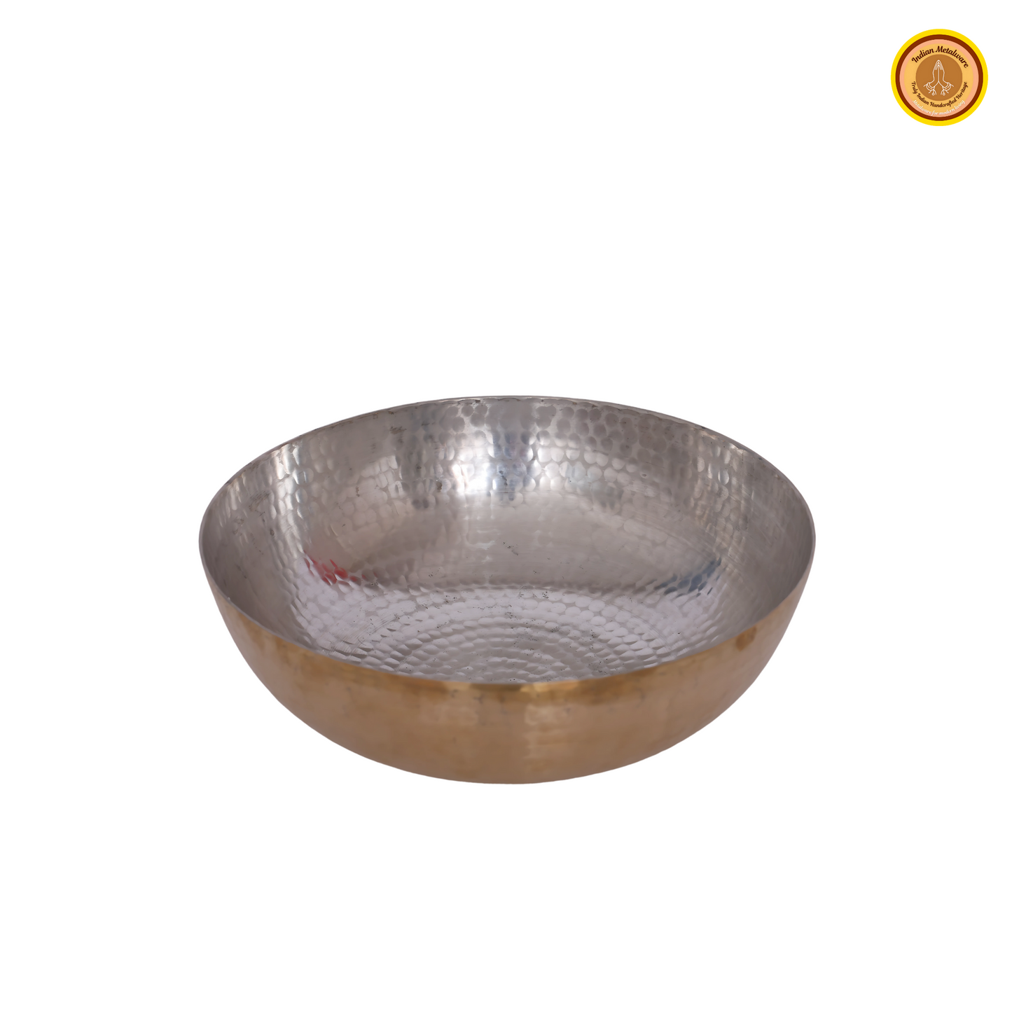 Brass kadai with handle and tin coated (kalai) big
