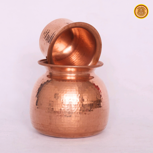 Copper lota (round water vessel)