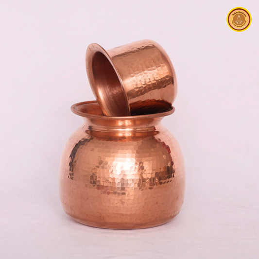Copper lota (round water vessel)