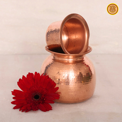 Copper lota (round water vessel)