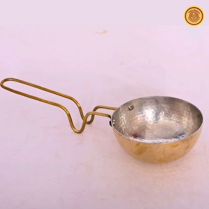 Brass tadka pan, tin coated