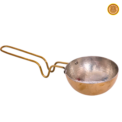 Brass tadka pan, tin coated