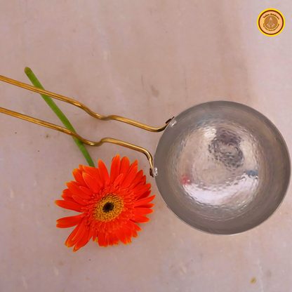 Brass tadka pan, tin coated
